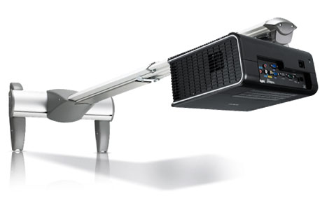 Short Throw Wall Mount for Dual Stud Mounting