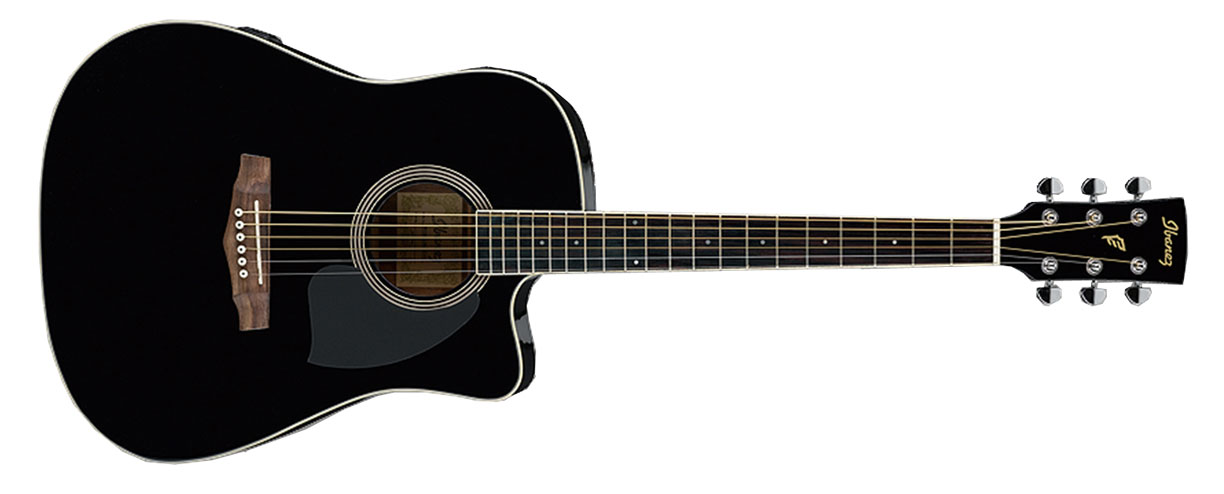 Electric Acoustic Guitar with Black Finish