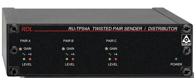 Active Sender/Distributor - Twisted Pair Format-A, 3 Audio Ins/4 Out