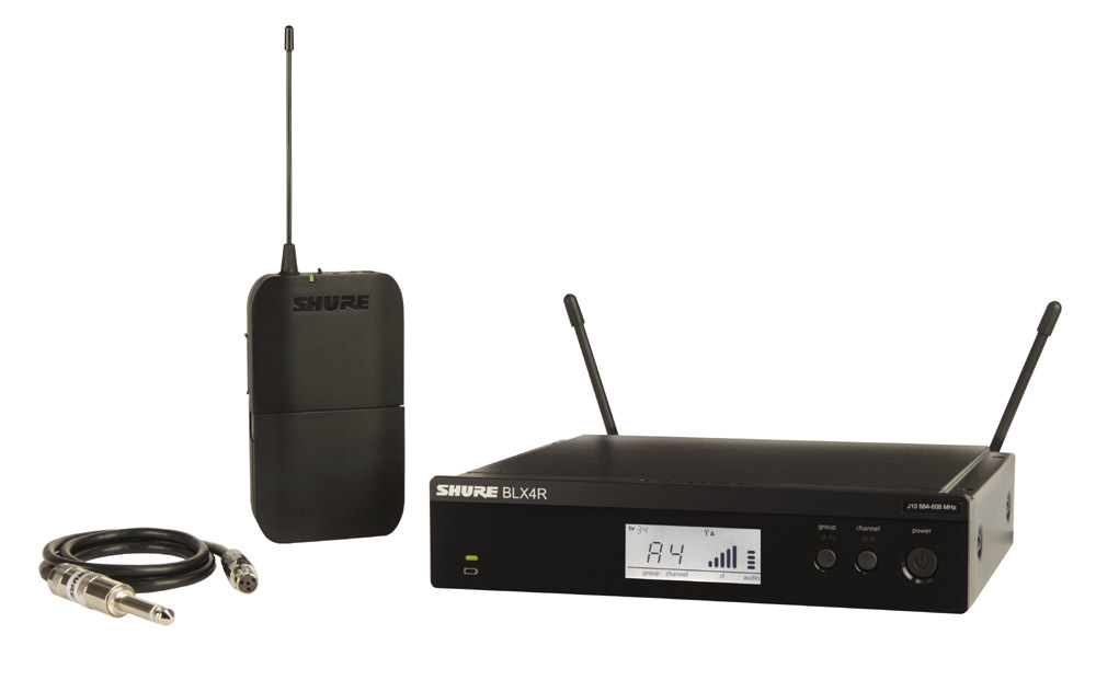 Wireless Guitar System with Rackmountable Receiver, J10: 584-608 MHz