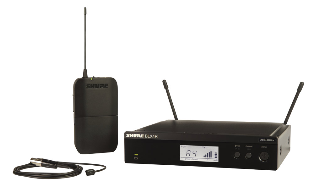 Wireless Presenter System with WL93 Lavalier Microphone, 584-608 MHz