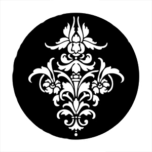 Steel Gobo, Fancy Damask