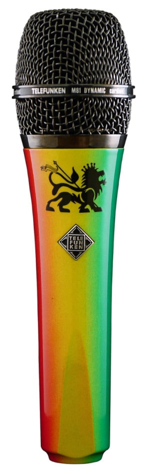 Dynamic Handheld Cardioid Microphone in Red/Yellow/Green Reggae Theme