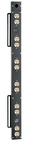 12 Outlet 12A AC Outlet Strip, Black