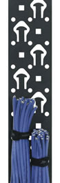 Pack of (6) 13 Space Vertical Lacer Strips with Tie Posts