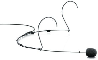 Miniature Cardioid Headset Microphone for Sennheiser Wireless in Black
