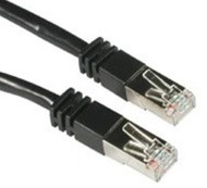 25 ft. Shielded Cat5E Molded Patch Cable in Black