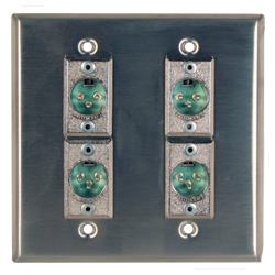 Anodized Double Gang Wall Plate in Black