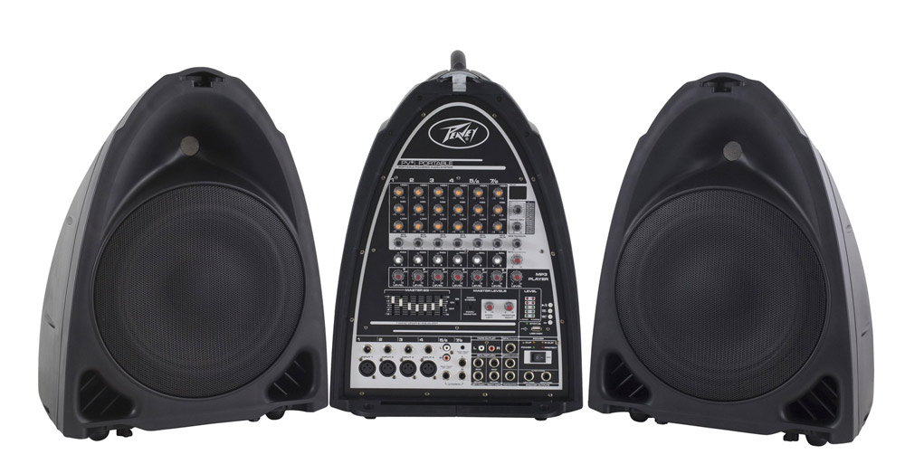 Portable PA System, 30 Watt 8 Channel Mixer