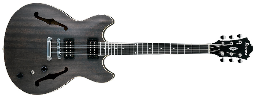 Artcore Series Transparent Flat Black Semi-Hollowbody Electric Guitar