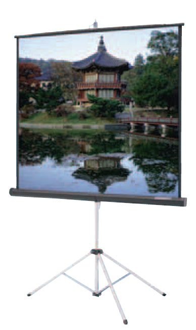 52" x 92" Carpeted Picture King® Tripod Screen with Keystone Eliminator