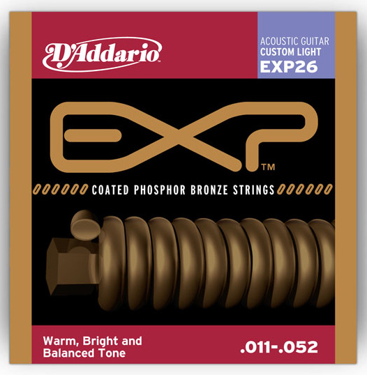Custom Light Coated Phosphor Bronze Acoustic Guitar Strings