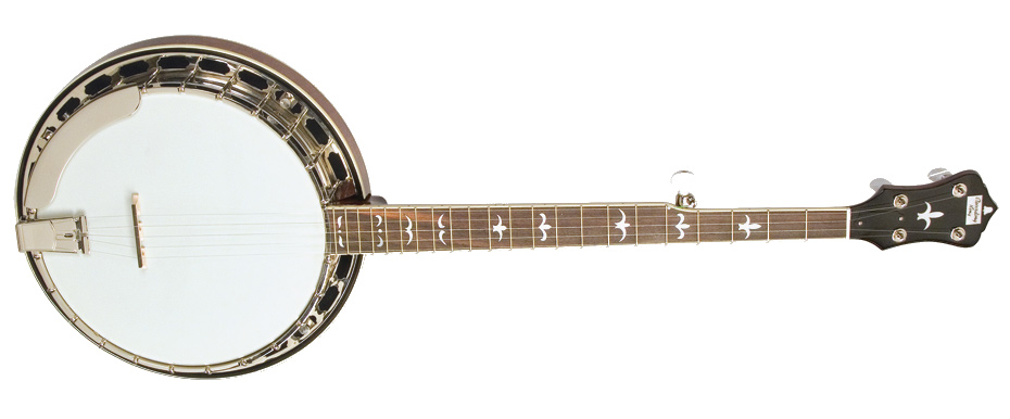 Madison Series Gloss Brown Resonator Banjo with Mastertone-Style Tone Ring