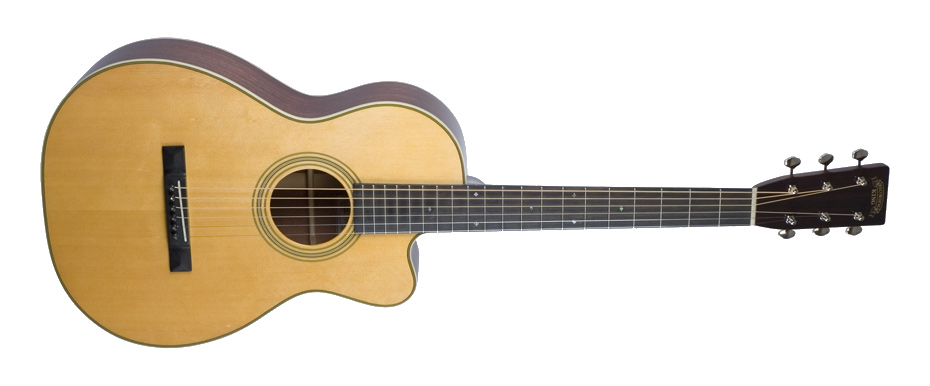 Nitrocellulose Natural Cutaway 00-Style Acoutic Guitar with African Mahogany Back/Sides