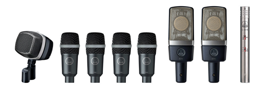 Drumset Microphone Package for Touring, Live and Studio