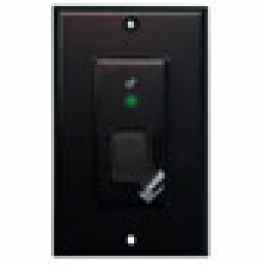 Single-Gang Low Voltage SPST Momentary Rocker Switch Decora Wall Plate in Black with 1x LED