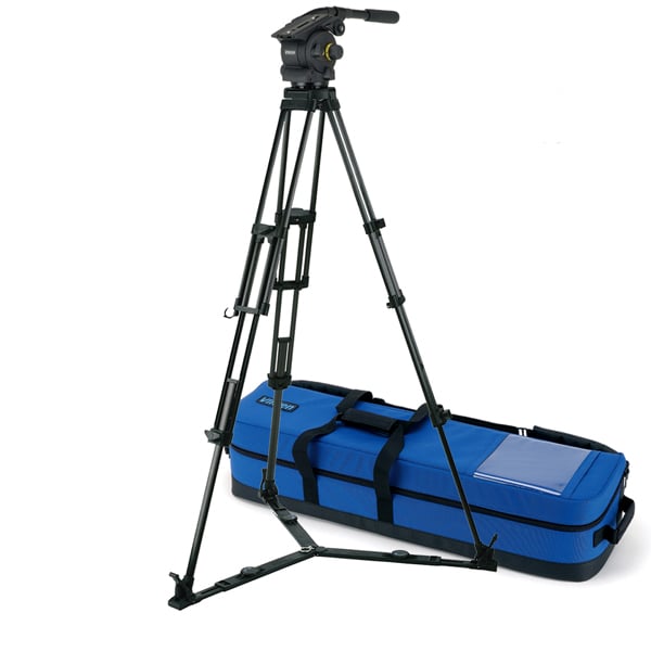 Vision 100 2-Stage Carbon Fibre Pozi-Loc Tripod with Floor Spreader, 100mm Bowl, and Soft Case
