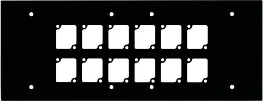 6 Gang Wall Panel with 12 Cutouts