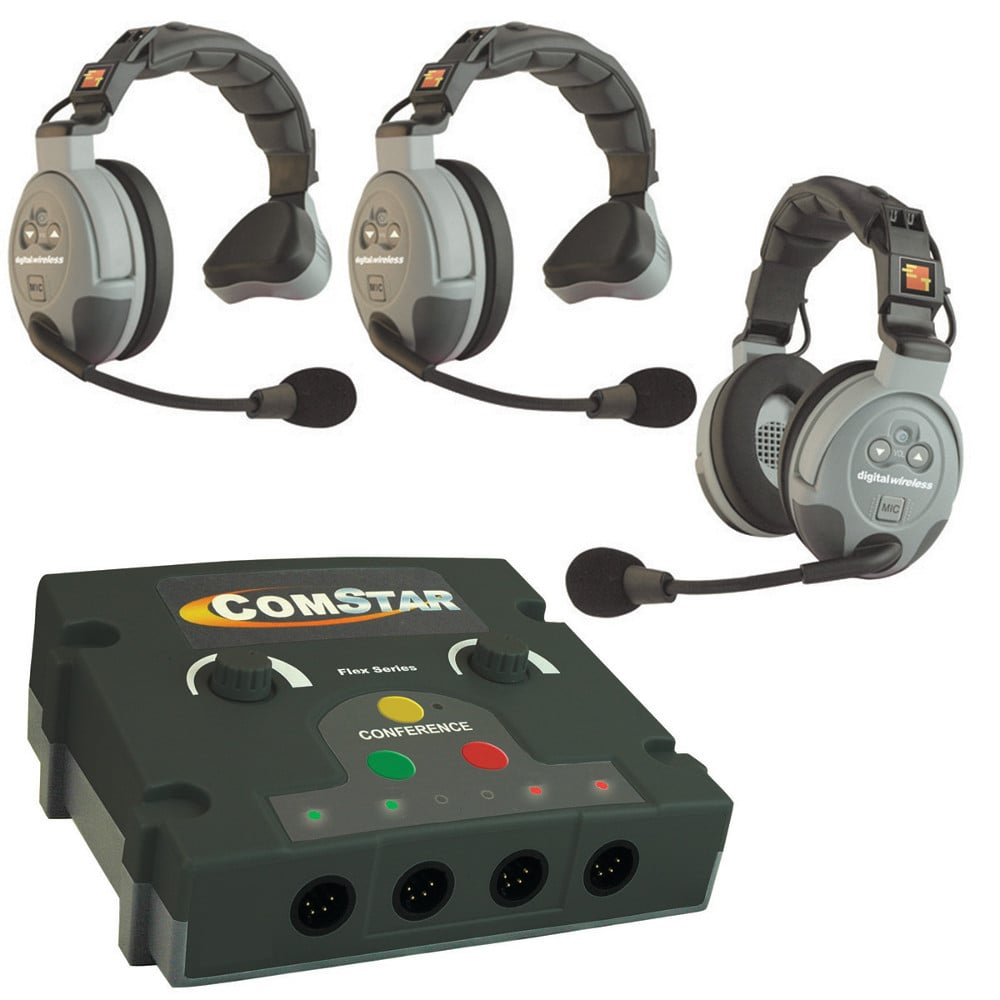 3 Person Hyrbid Wireless System with FlexMax Com-Center Base Station