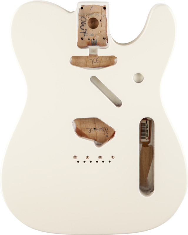 Olympic White SH Alder Electric Guitar Body with Vintage Bridge Mount