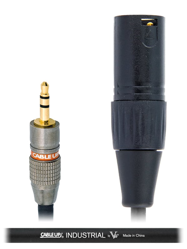 5 ft 1/8" TRS Male to XLR Male Balanced Cable with Black Jacket