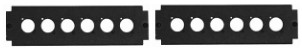 1 Pair of Knockout Panels for 12x Neutrik D-Series Panel Connectors