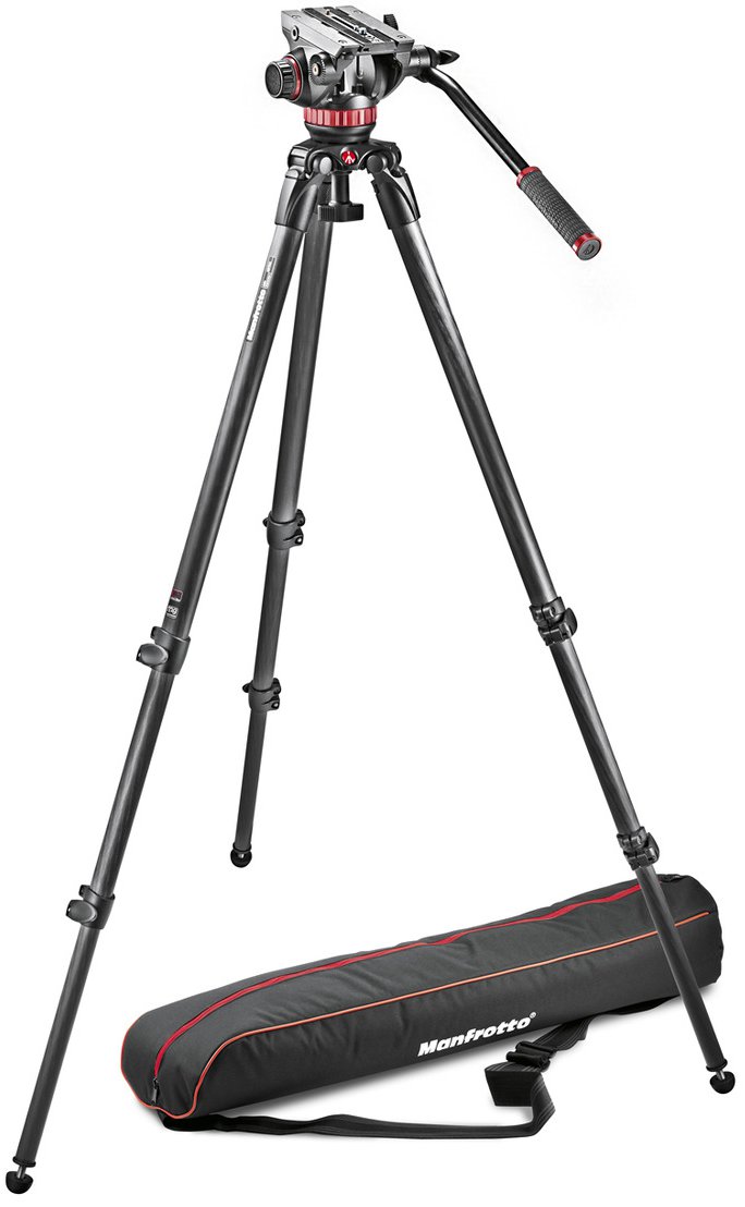 MVH502A Fluid Head with MPRO Carbon Fiber Tripod 535