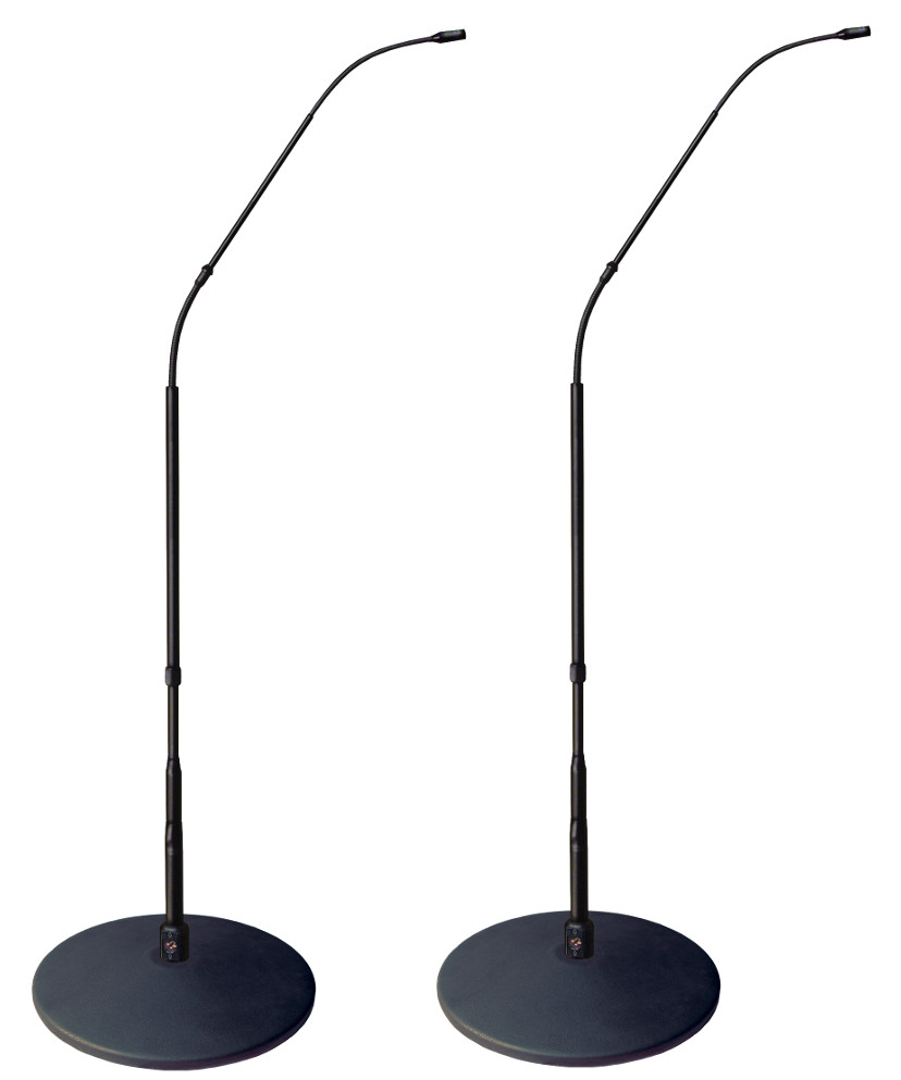 4.7ft Hypercardioid Matched Pair of FlexWand Microphones with Cast-Iron Bases