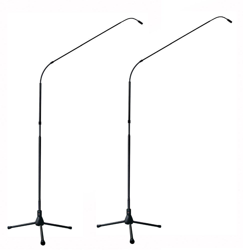 Matched Pair of FlexWand 7 ft Microphones with Tripod Bases