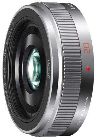Silver Lumix G 20mm F1.7 II ASPH Lens with MFT Mount