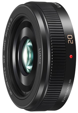 Black Lumix G 20mm F1.7 II ASPH Lens with MFT Mount