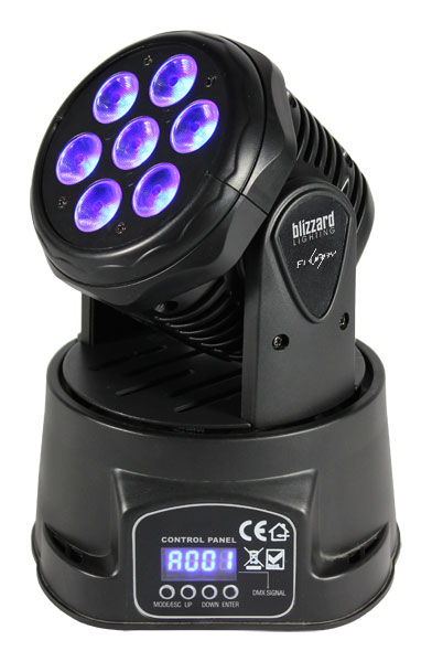 7 x 15W RGBAW Mini Moving Head Wash