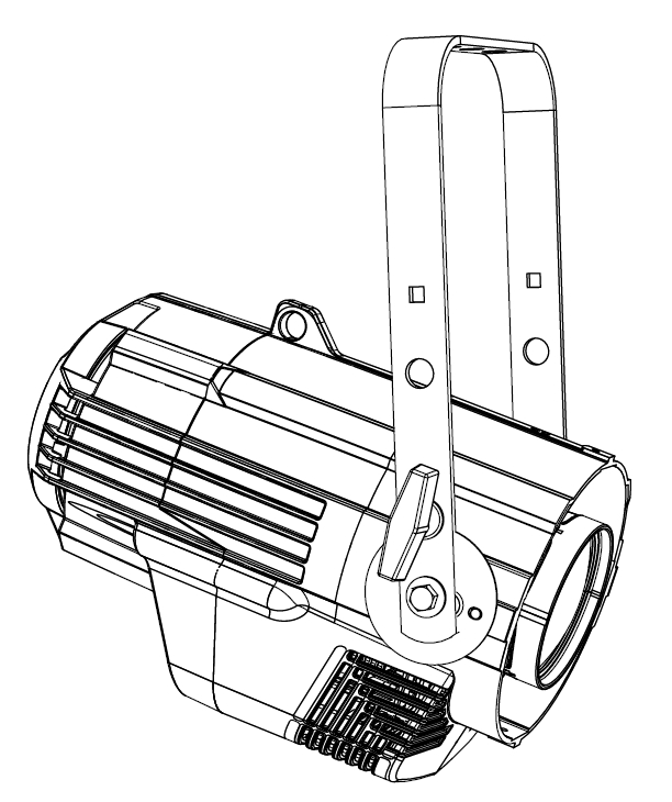 Source Four LED Studio HD Light Engine Body in Black with Stage Pin Connector