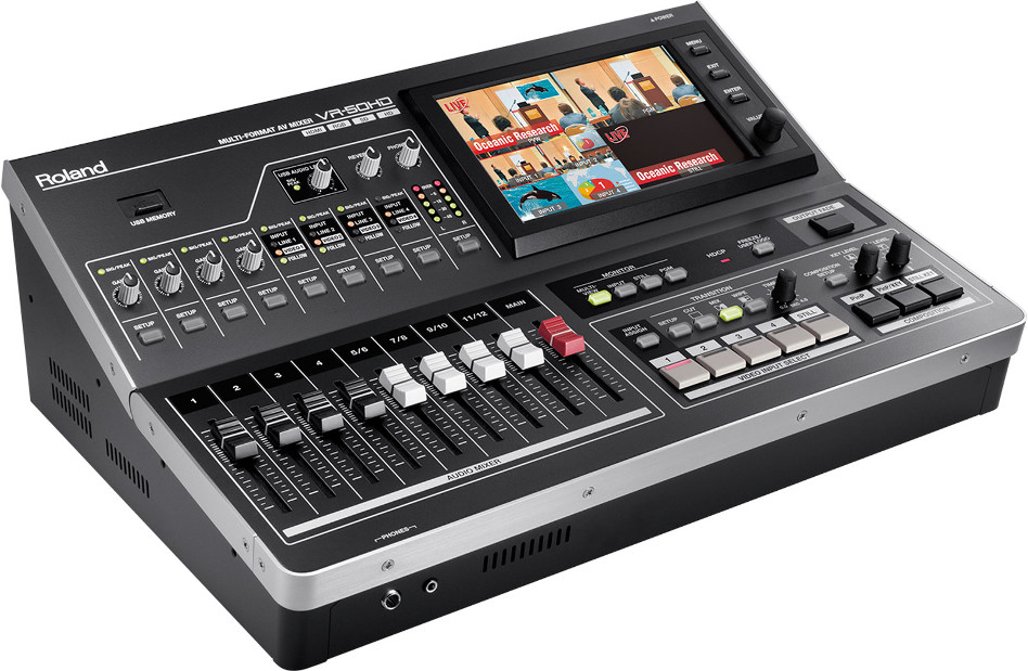 All-In-One HD Multi-Format AV Mixer with Web Streaming & Recording