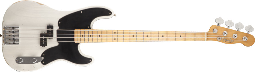 White Blonde Signature Series Electric Bass with Hardshell Case