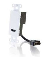HDMI Pass-Through Wall Plate in White