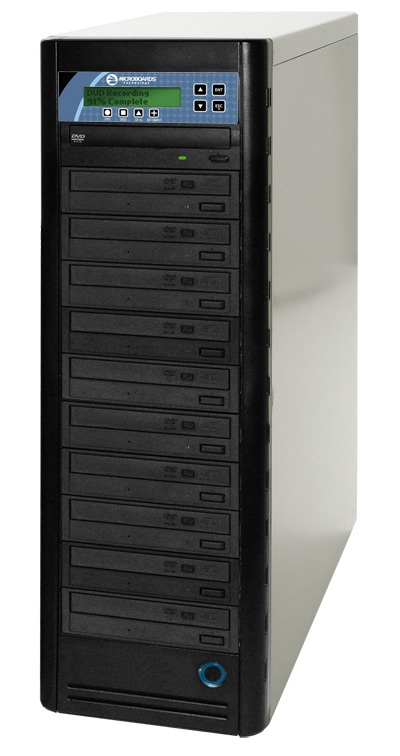 10-Bay CopyWriter Pro CD/DVD Tower Duplicator with 500GB Built-In HDD
