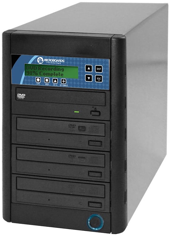 3-Bay CopyWriter Pro CD/DVD Tower Duplicator with 500GB Built-In HDD