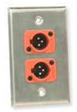 Single-Gang 2 XLR Wall Plate with Screw Termination