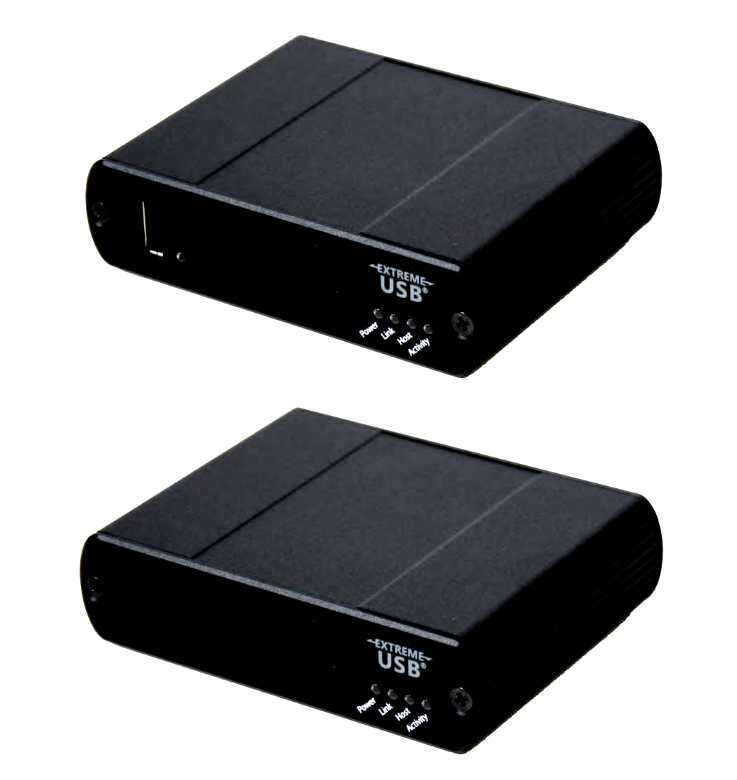Extreme USB 2.0 Extenders for video and control over CAT-5 cable