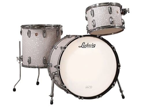 Classic Maple Fab 22 3 Piece Shell Pack in White Marine Pearl Finish: 13", 16" Toms, 14"x22" Bass Drum