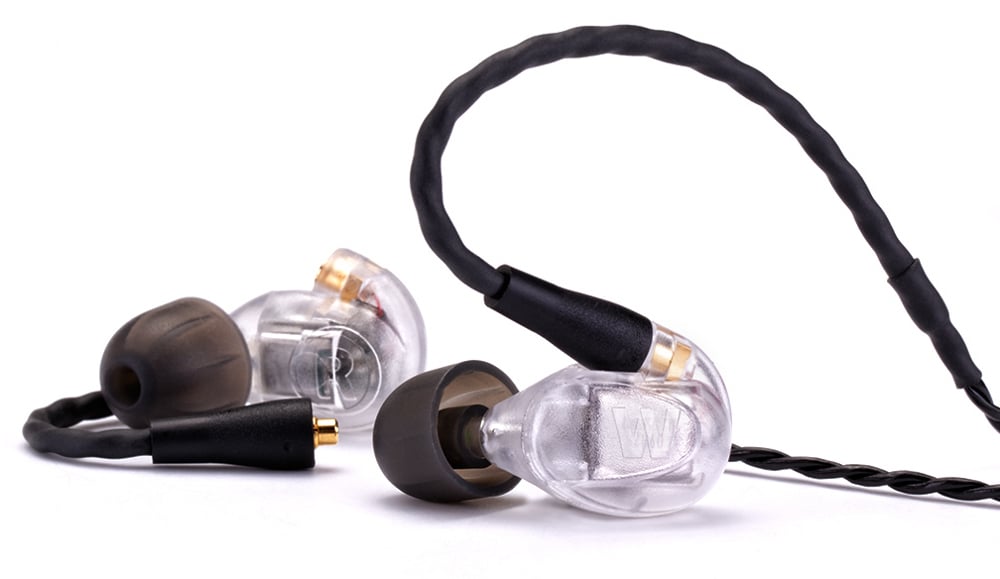 High-Performance Dual Driver Earphone Monitors with Removable Cable in Clear