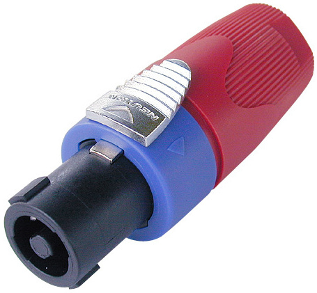 4-Pole Speakon Cable Connector with Red Bushing