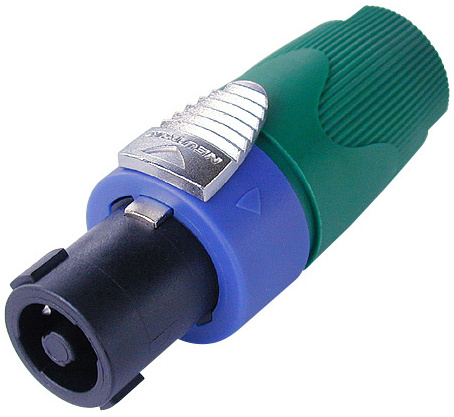 4-Pole Speakon Cable Connector with Green Bushing
