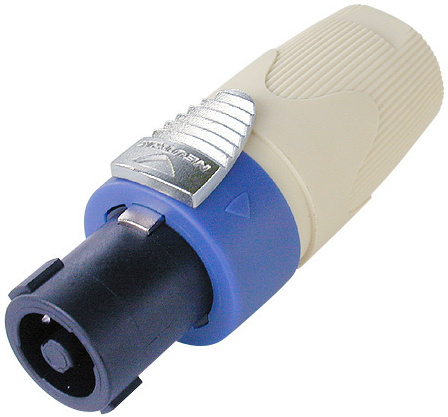 4-Pole Speakon Cable Connector with White Bushing