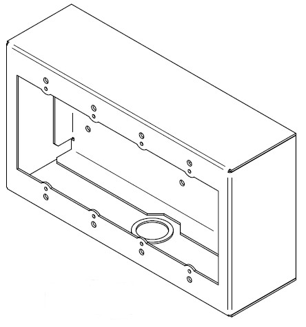 4 Gang Surface Mount Wall Box in White