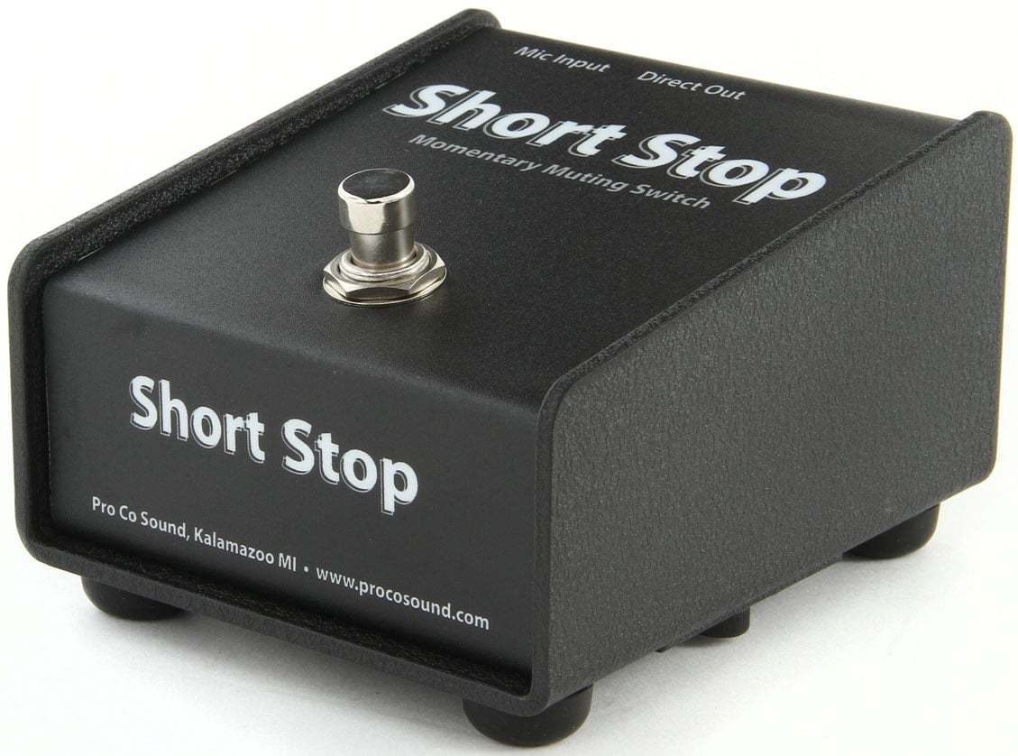 Short Stop Momentary Microphone Muting Footswitch