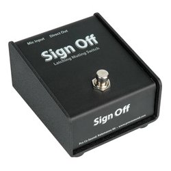 Sign Off Latching Microphone On/Off Footswitch