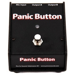 Panic Button Active Multi-Function Microphone Muting/A-B Footswitch