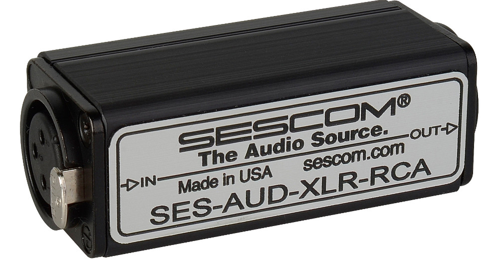 XLR Female Balanced to RCA Unbalanced Audio Converter